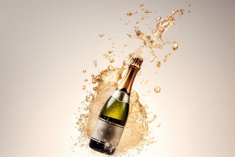 PNG Bottle champagne drink wine. AI generated Image by rawpixel.
