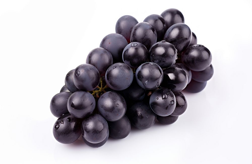 Black grapes fruit berry plant. AI generated Image by rawpixel.