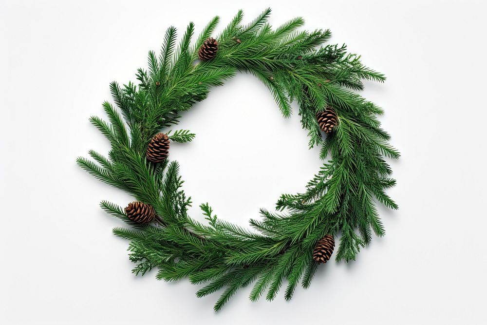 Christmas wreath pine christmas plant tree. AI generated Image by rawpixel.