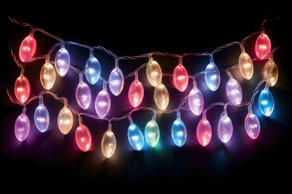 Color fairy lights lighting illuminated celebration. AI generated Image by rawpixel.