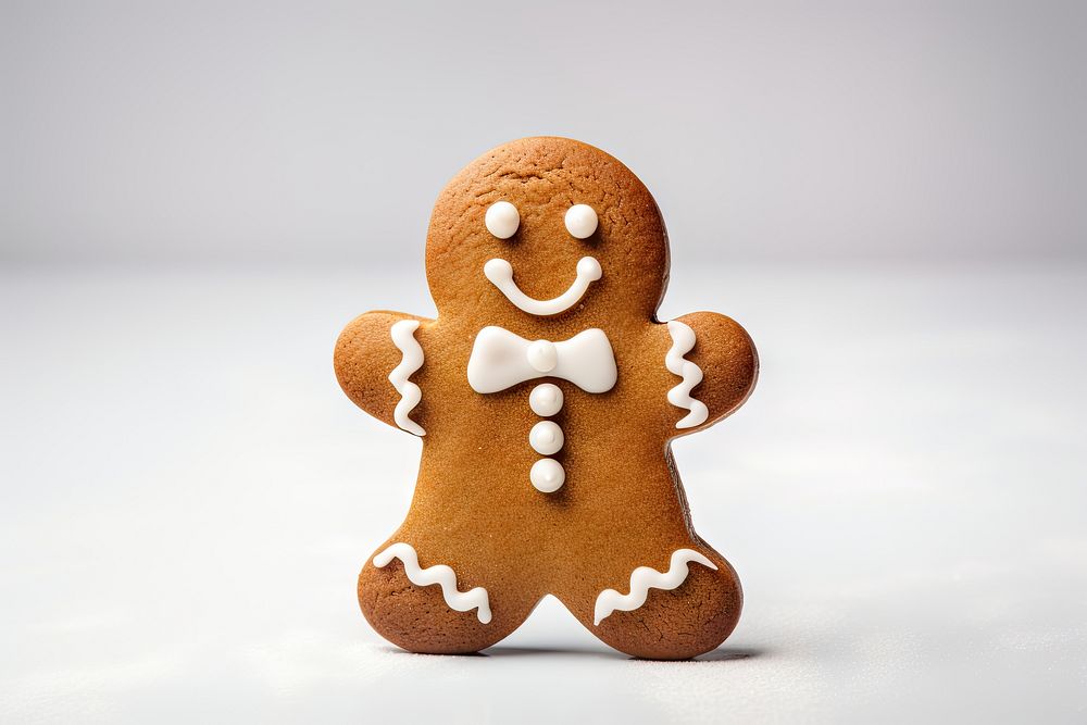 Gingerbread man gingerbread dessert cookie. AI generated Image by rawpixel.