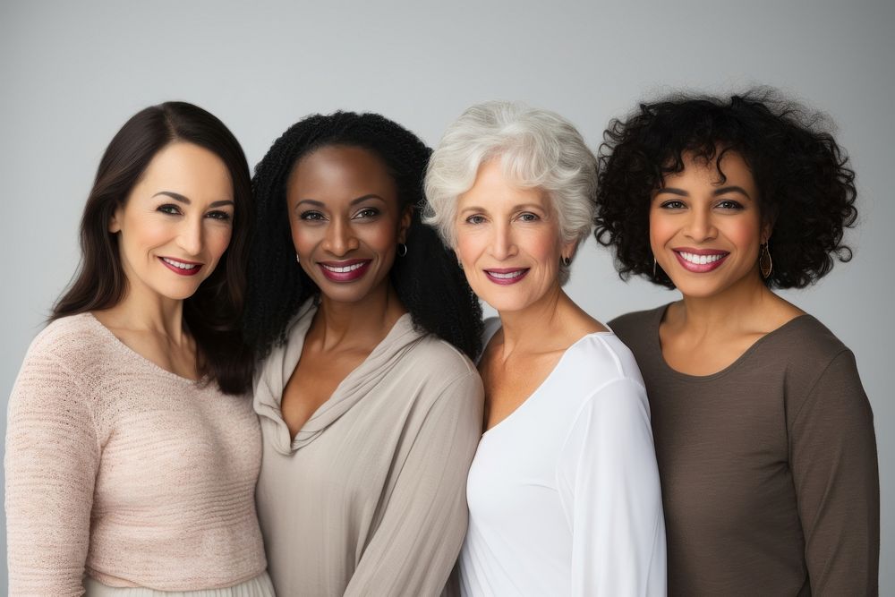 Beautiful mature women adult smile togetherness. AI generated Image by rawpixel.