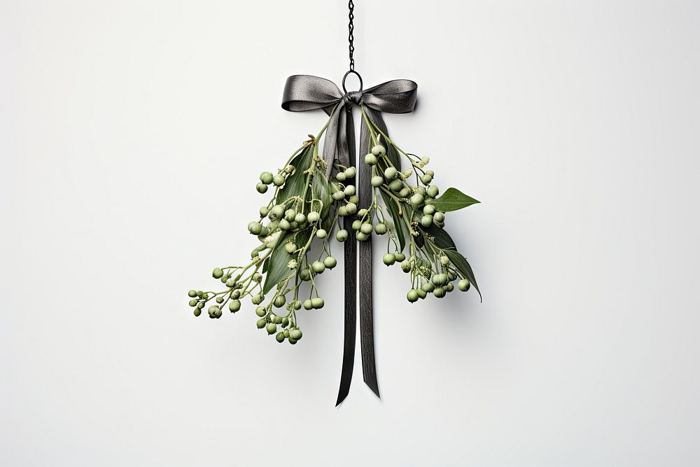 Decoration christmas ribbon plant. AI generated Image by rawpixel.