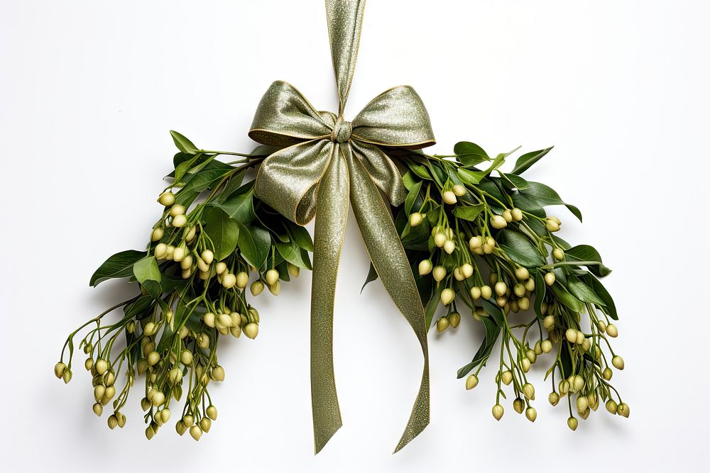 Decoration christmas ribbon flower. AI generated Image by rawpixel.