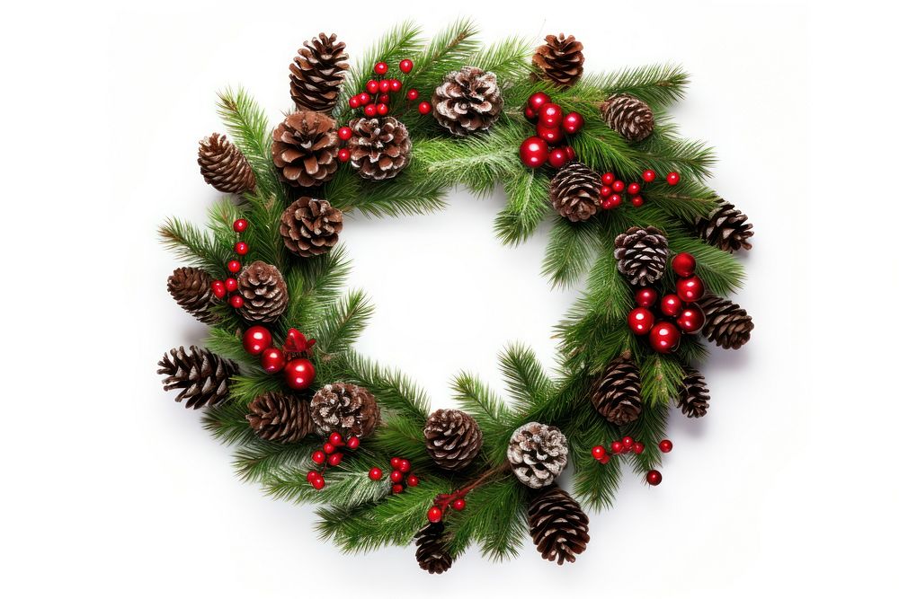 Pine leaves christmas wreath decoration | Free Photo - rawpixel