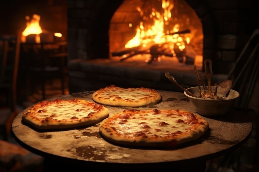 Pizza oven food fire. AI generated Image by rawpixel.