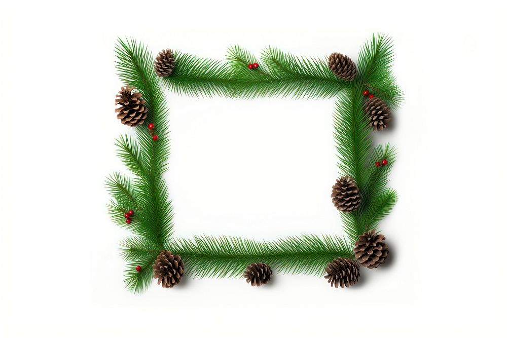 Christmas pine plant frame tree. AI generated Image by rawpixel.