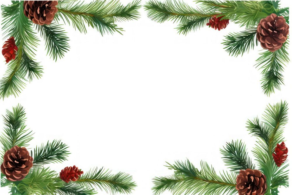 Christmas pine backgrounds plant frame. AI generated Image by rawpixel.