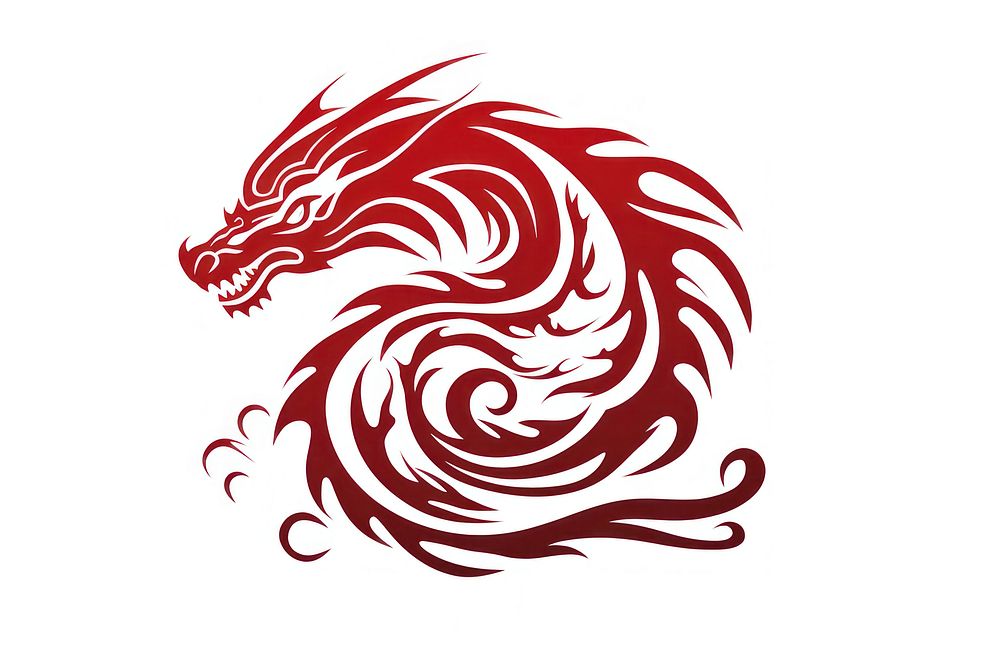 Dragon white background creativity cartoon.