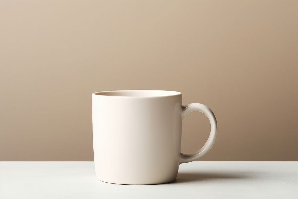 White ceramic mug coffee drink porcelain. AI generated Image by rawpixel.