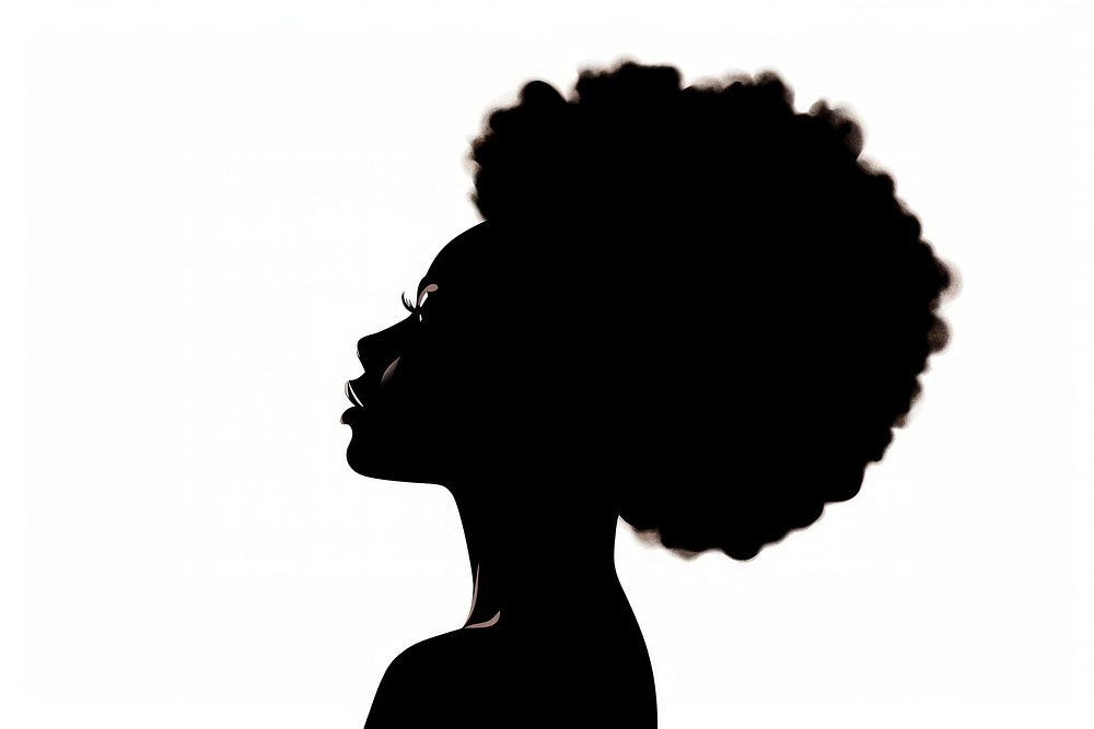 Afro silhouette adult black. AI generated Image by rawpixel.