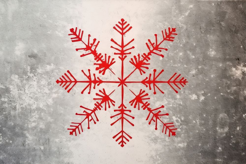 Snowflake red celebration decoration. AI generated Image by rawpixel.