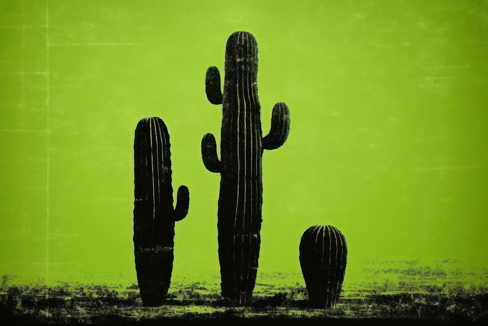 Green cactus plant outdoors wildlife. AI generated Image by rawpixel.