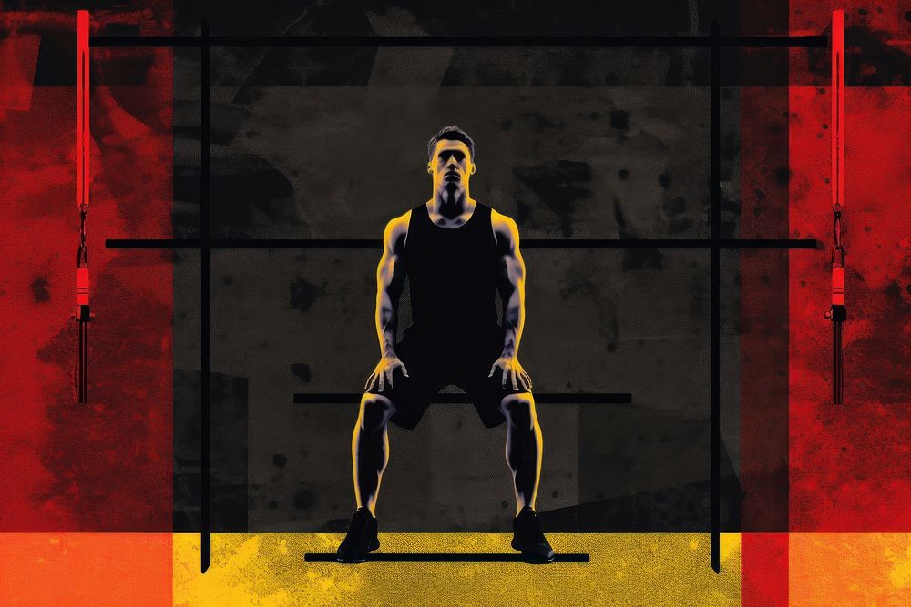 Man in gym sports adult weightlifting. AI generated Image by rawpixel.