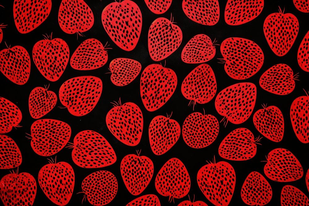 Strawberry pattern backgrounds texture fruit. AI generated Image by rawpixel.