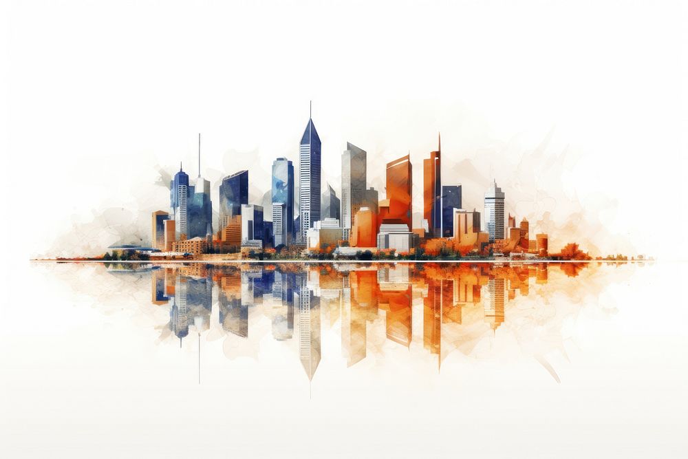 Abu Dhabi skyline architecture metropolis cityscape. AI generated Image by rawpixel.