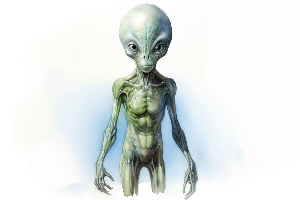 Alien representation portrait cartoon. AI generated Image by rawpixel.