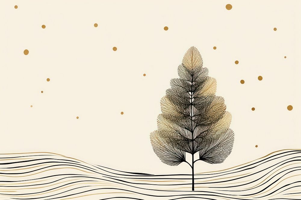 Pine tree drawing backgrounds pattern. | Free Photo Illustration - rawpixel