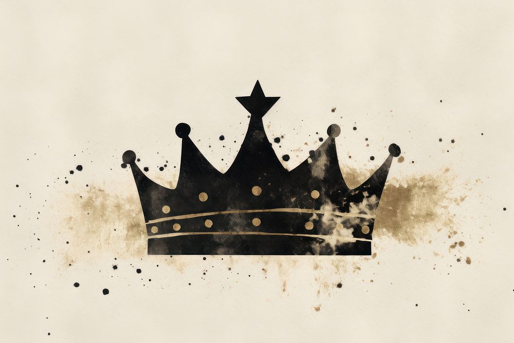 Crown pattern accessories splattered. AI generated Image by rawpixel.