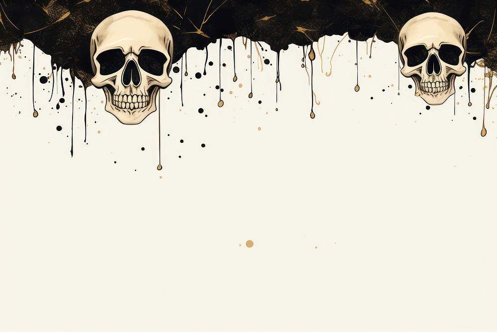 Skull pattern stained spooky. AI generated Image by rawpixel.
