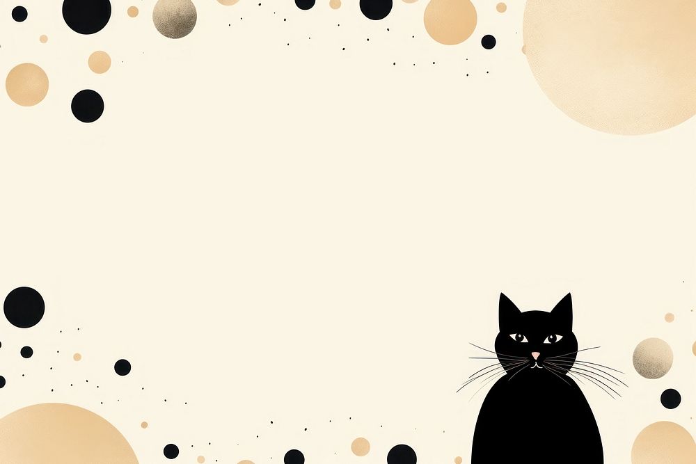 Black cat pattern backgrounds animal. AI generated Image by rawpixel.