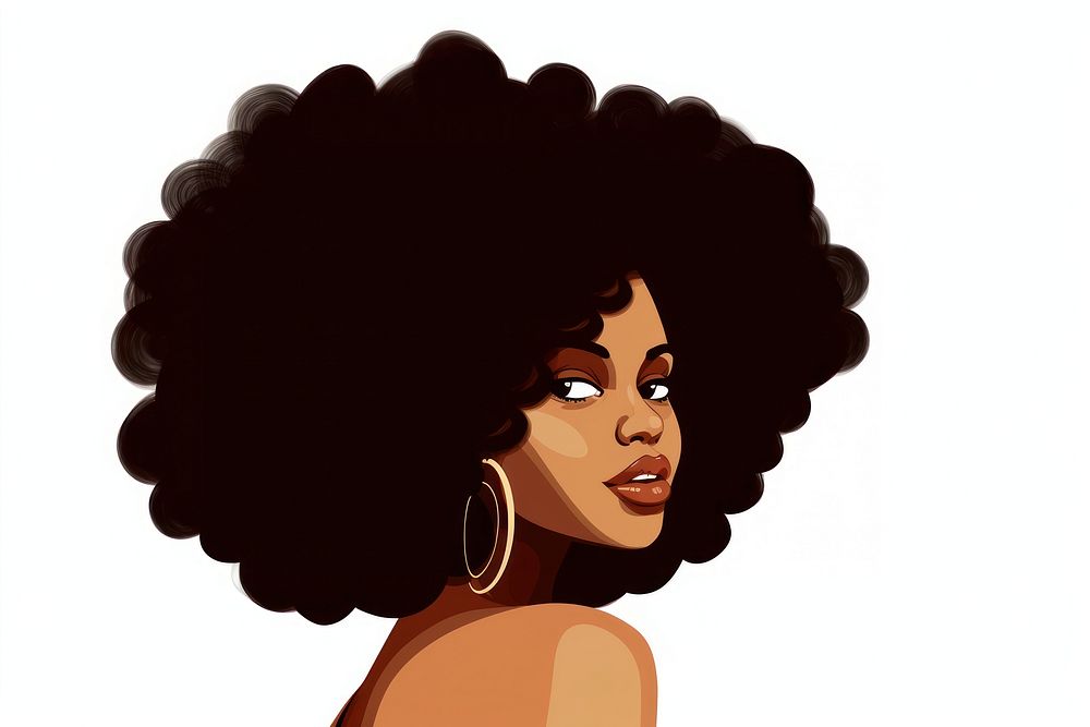 Afro portrait adult woman. AI generated Image by rawpixel.