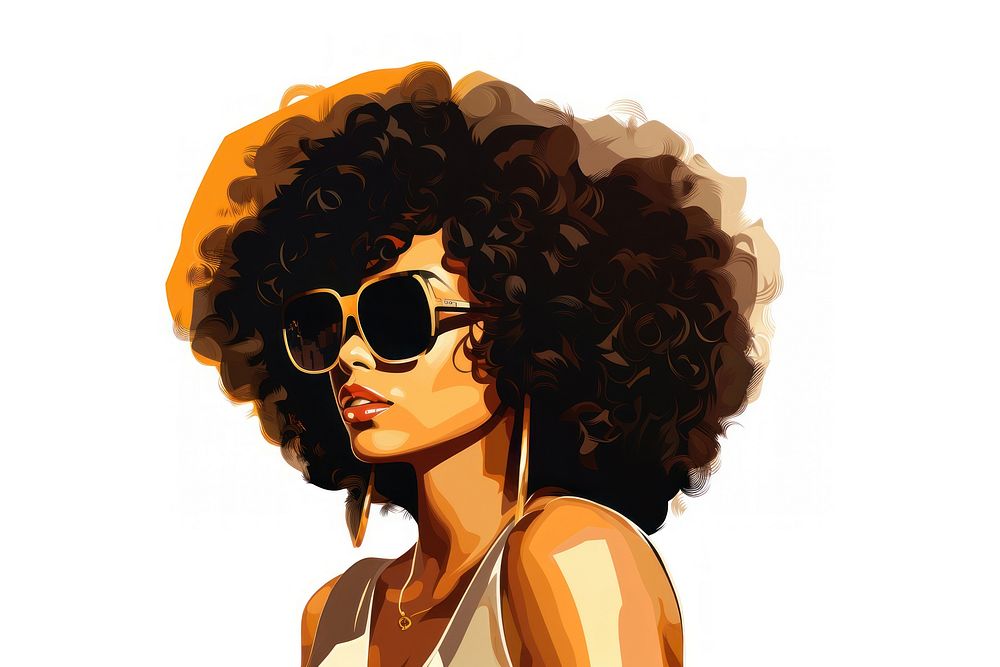 Afro sunglasses portrait adult. AI generated Image by rawpixel.