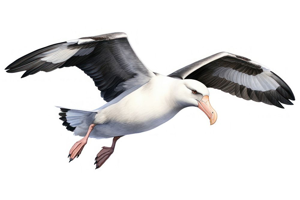 Albatross seagull animal flying. AI generated Image by rawpixel.