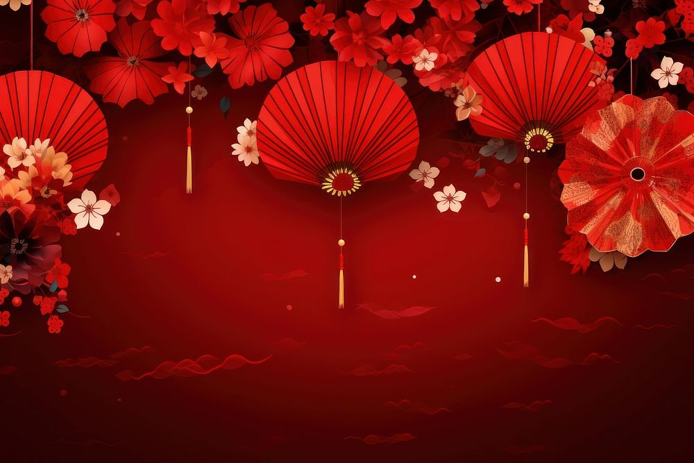 Chinese backgrounds lantern red. AI generated Image by rawpixel.