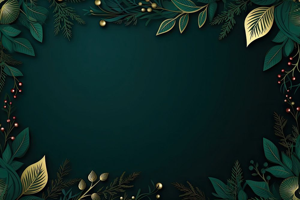 Christmas border green backgrounds pattern. AI generated Image by rawpixel.