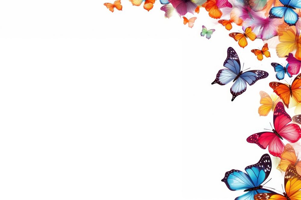 Butterflies outdoors pattern petal. AI generated Image by rawpixel.