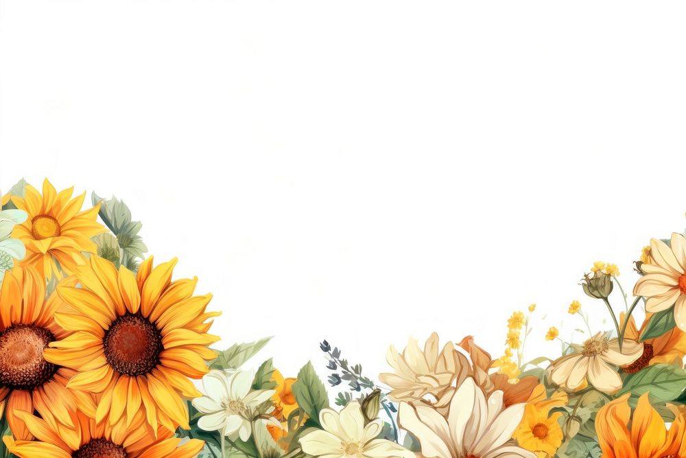 Summer sunflower pattern plant. AI generated Image by rawpixel.
