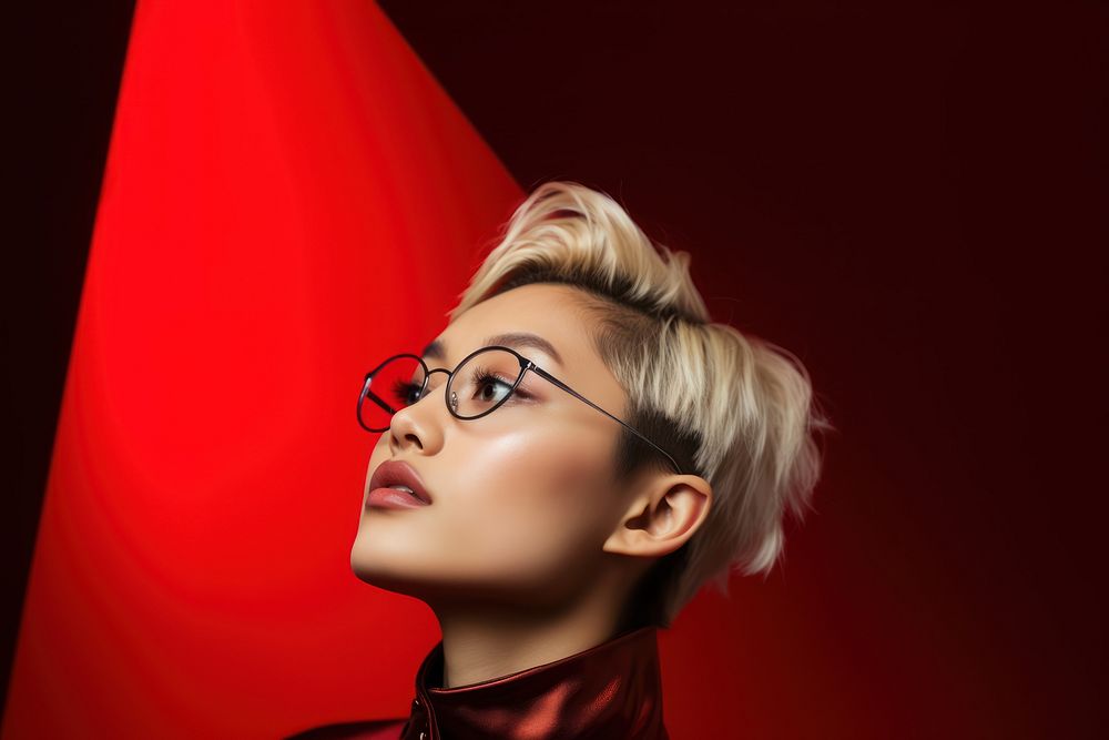 Asian young woman glasses photography looking. AI generated Image by rawpixel.