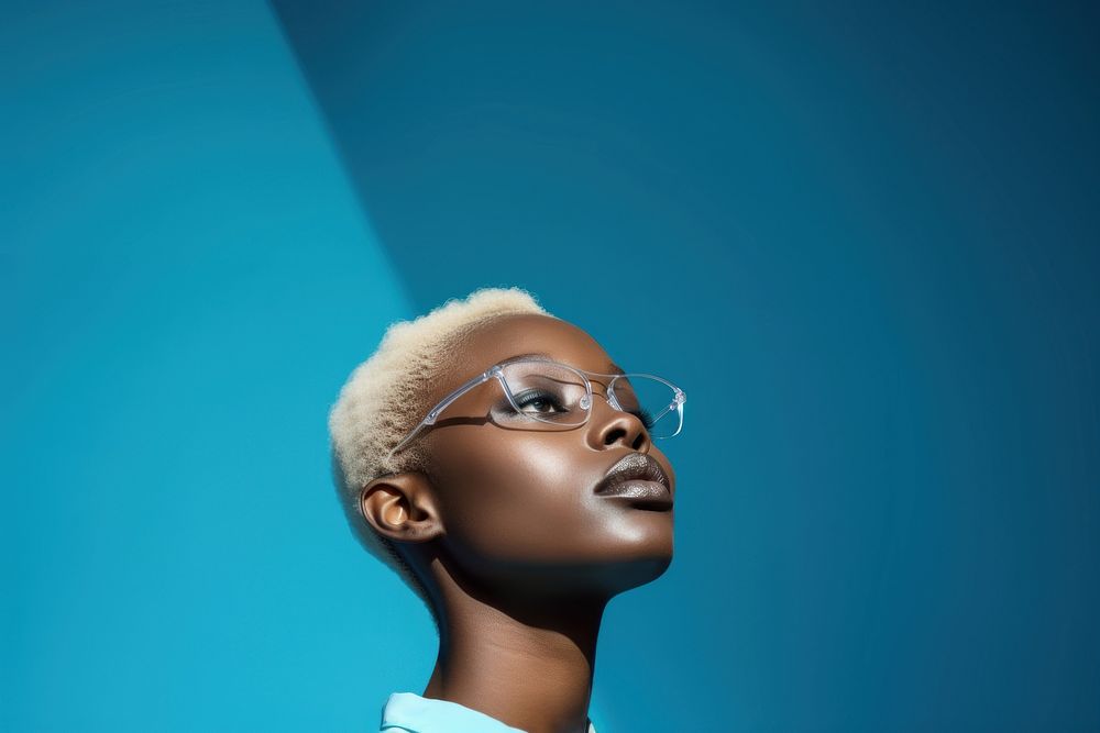 Young woman glasses photography portrait. AI generated Image by rawpixel.