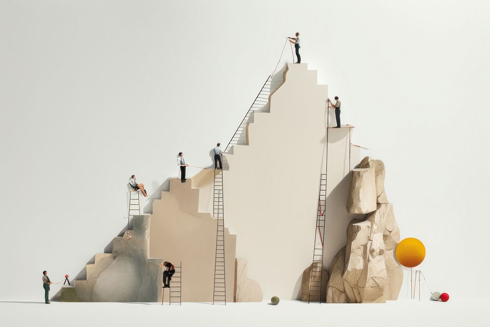Career architecture staircase outdoors. AI generated Image by rawpixel.