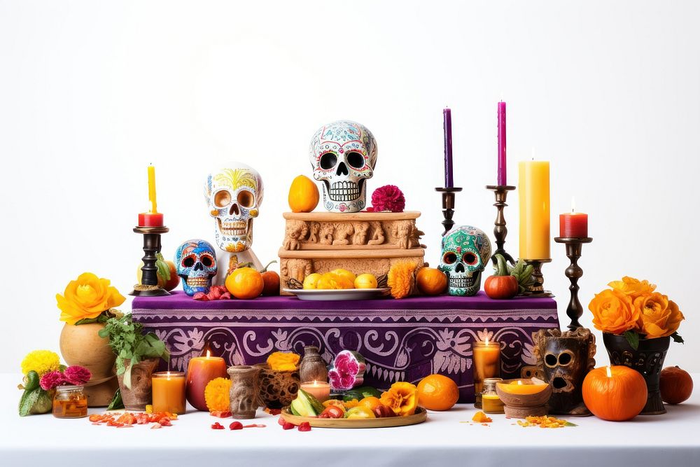 Dessert candle altar food. AI generated Image by rawpixel.