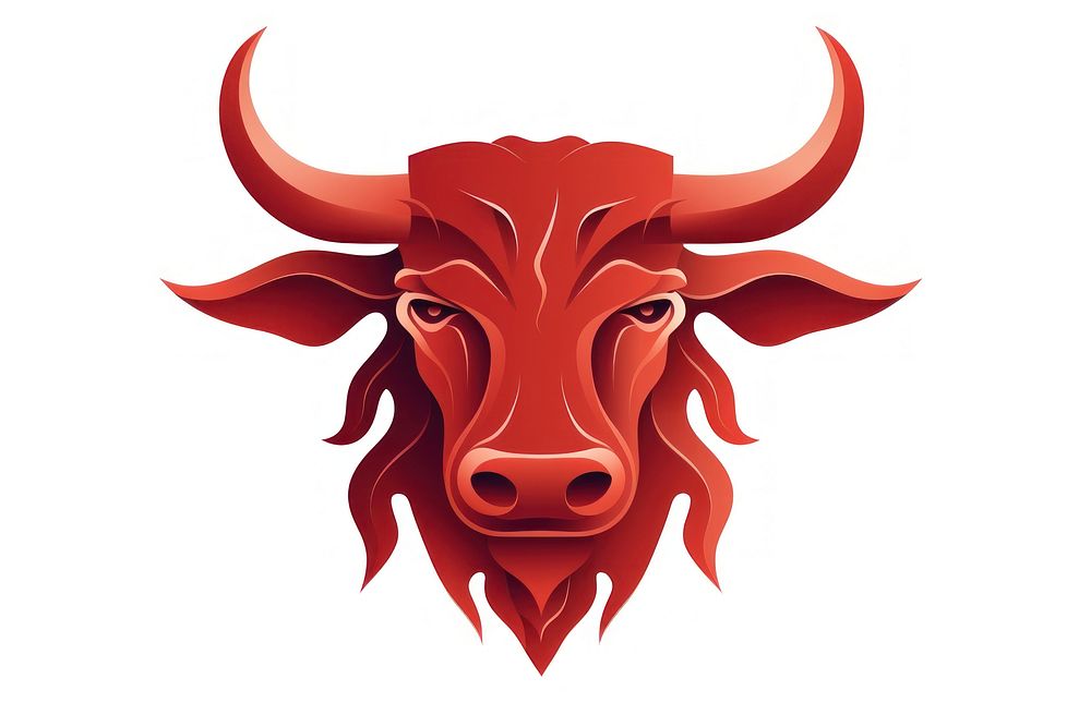 Red paper livestock buffalo cattle. AI generated Image by rawpixel.