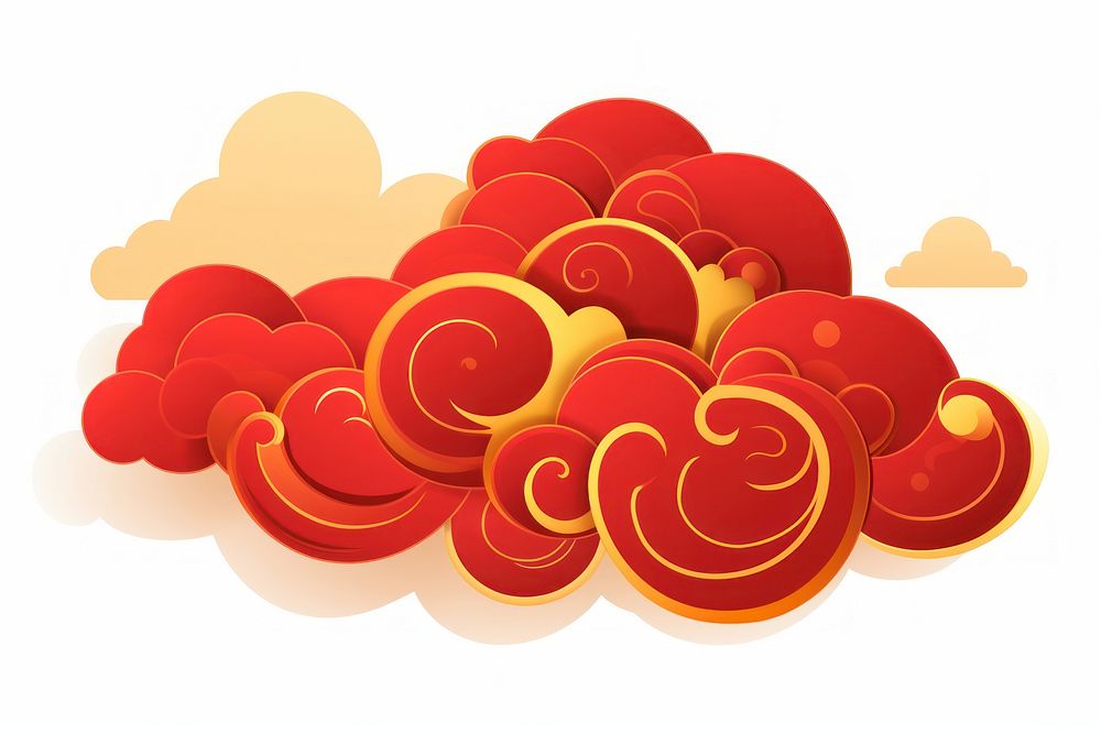 Cloud backgrounds red chinese new year. AI generated Image by rawpixel.