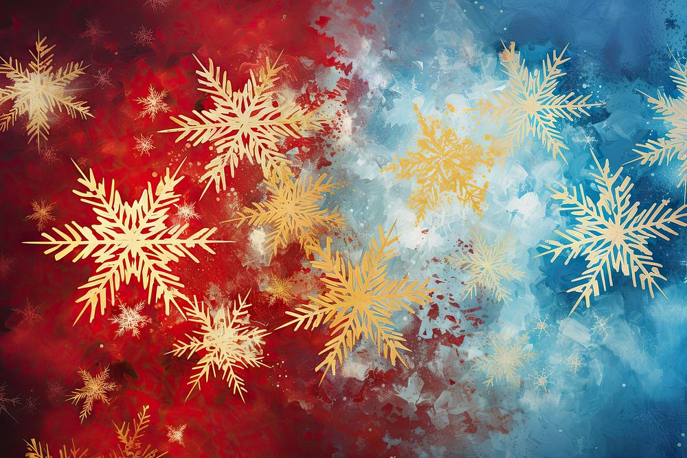 Snow backgrounds snowflake painting. AI generated Image by rawpixel.