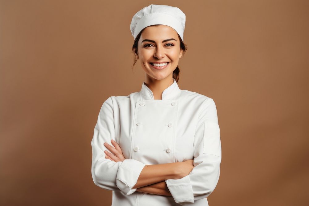 Female chef smiling adult smile. AI generated Image by rawpixel.