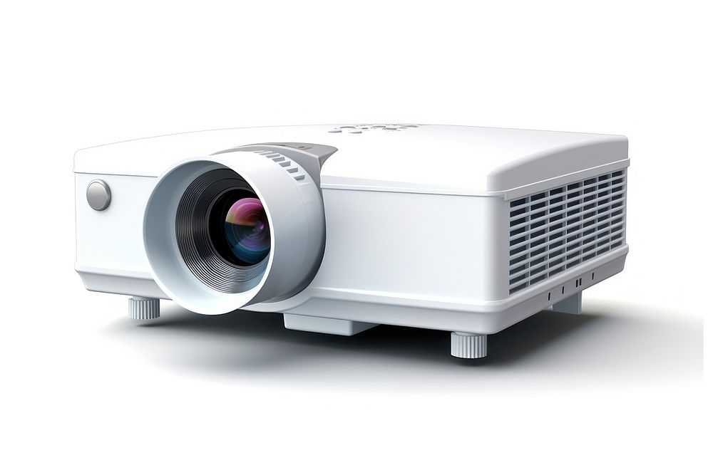 Projector white background electronics technology. AI generated Image by rawpixel.