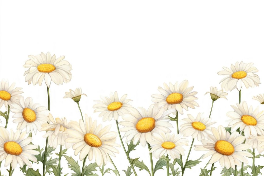 Daisy flower backgrounds plant white. AI generated Image by rawpixel.