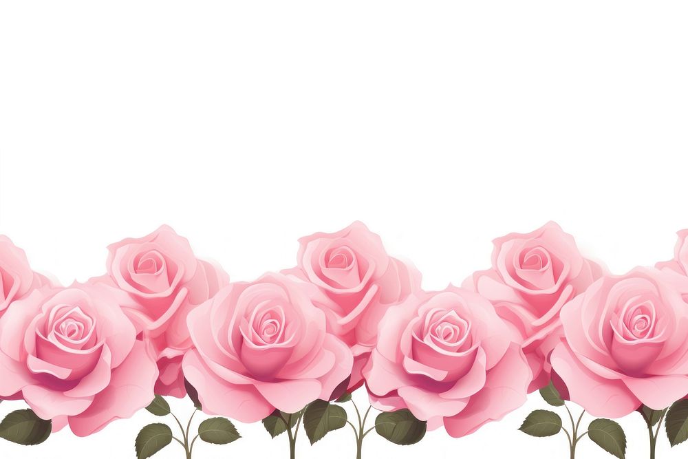 Pink rose flower petal plant white background. AI generated Image by rawpixel.