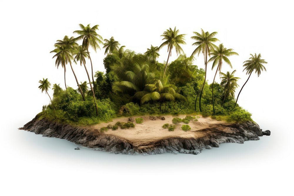 Island vegetation outdoors nature. AI generated Image by rawpixel.