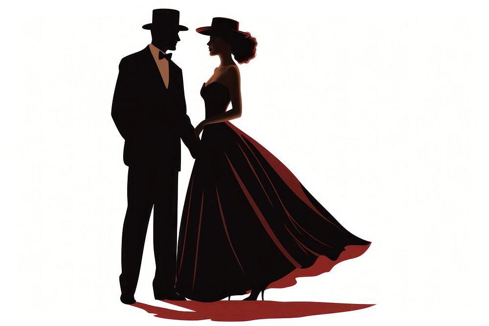 Fashion dress silhouette wedding. AI generated Image by rawpixel.