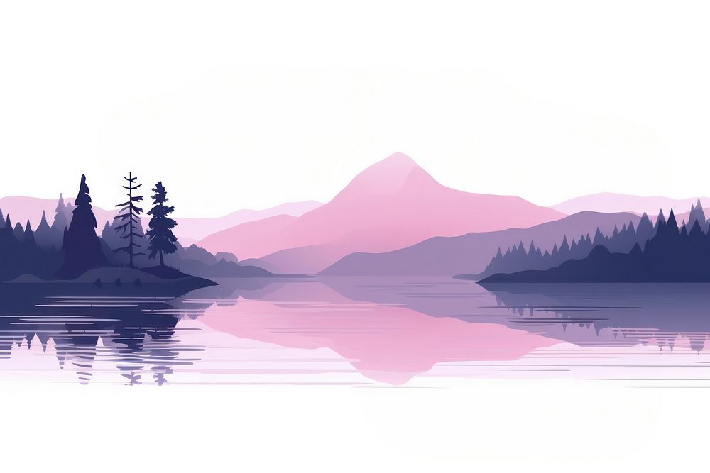 A lake landscape outdoors nature. AI generated Image by rawpixel.