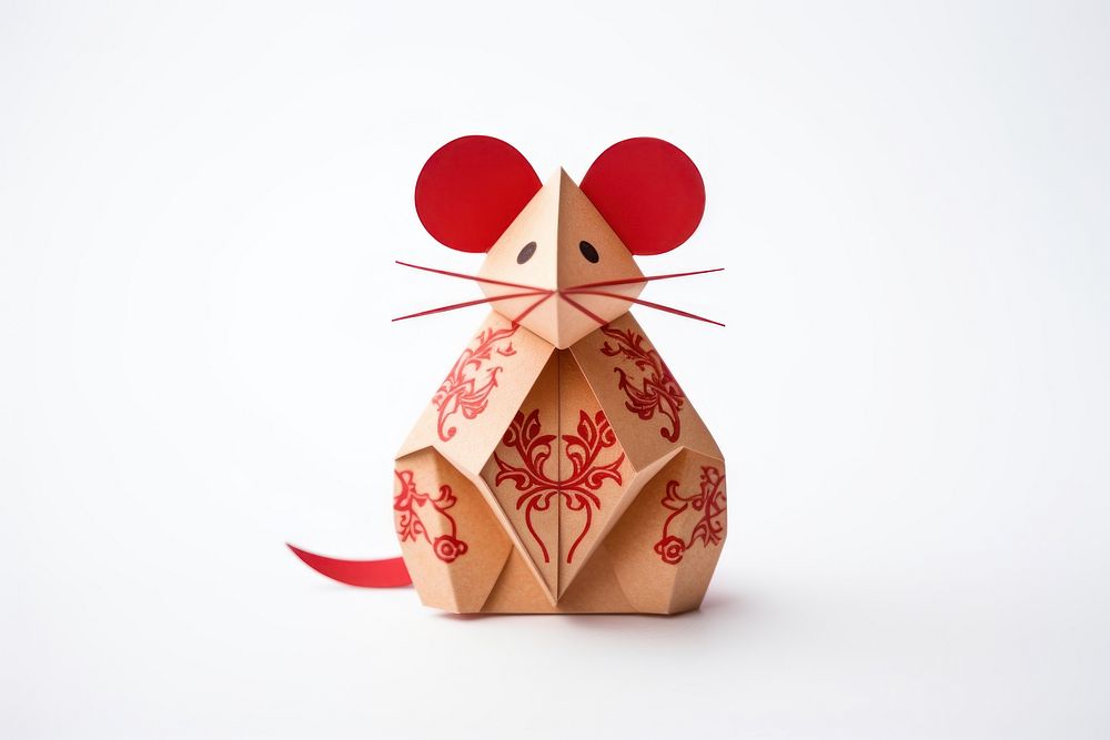 Red paper origami chinese new year representation. AI generated Image by rawpixel.
