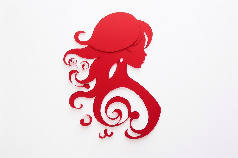 Red paper logo white background representation. AI generated Image by rawpixel.
