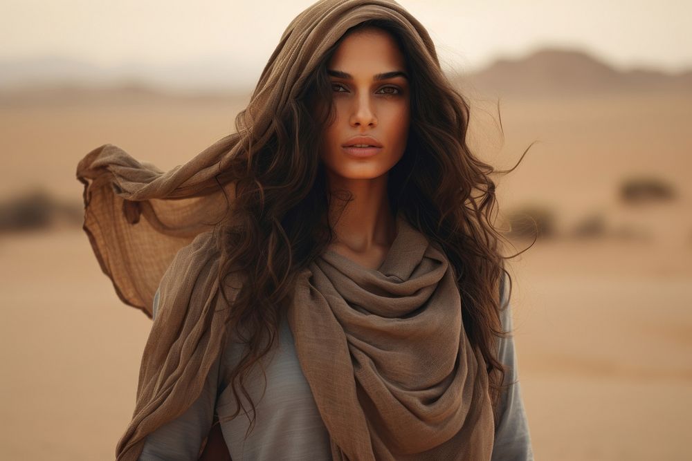 Beautiful arabic woman portrait outdoors fashion. AI generated Image by rawpixel.