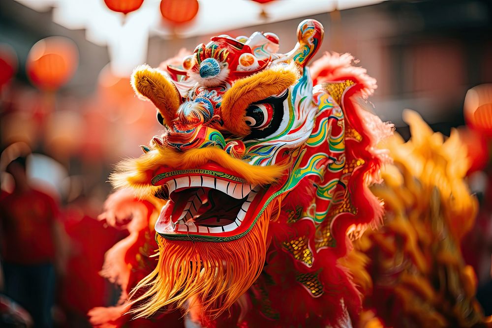 Chinese New Year festival dragon chinese new year chinese dragon. AI generated Image by rawpixel.